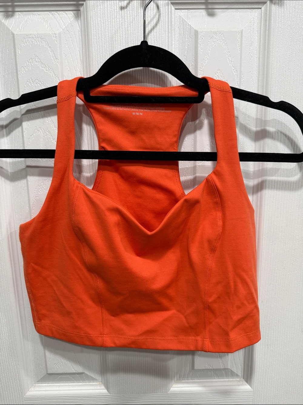 Beyond Yoga Orange Racerback Sports Bra Crop